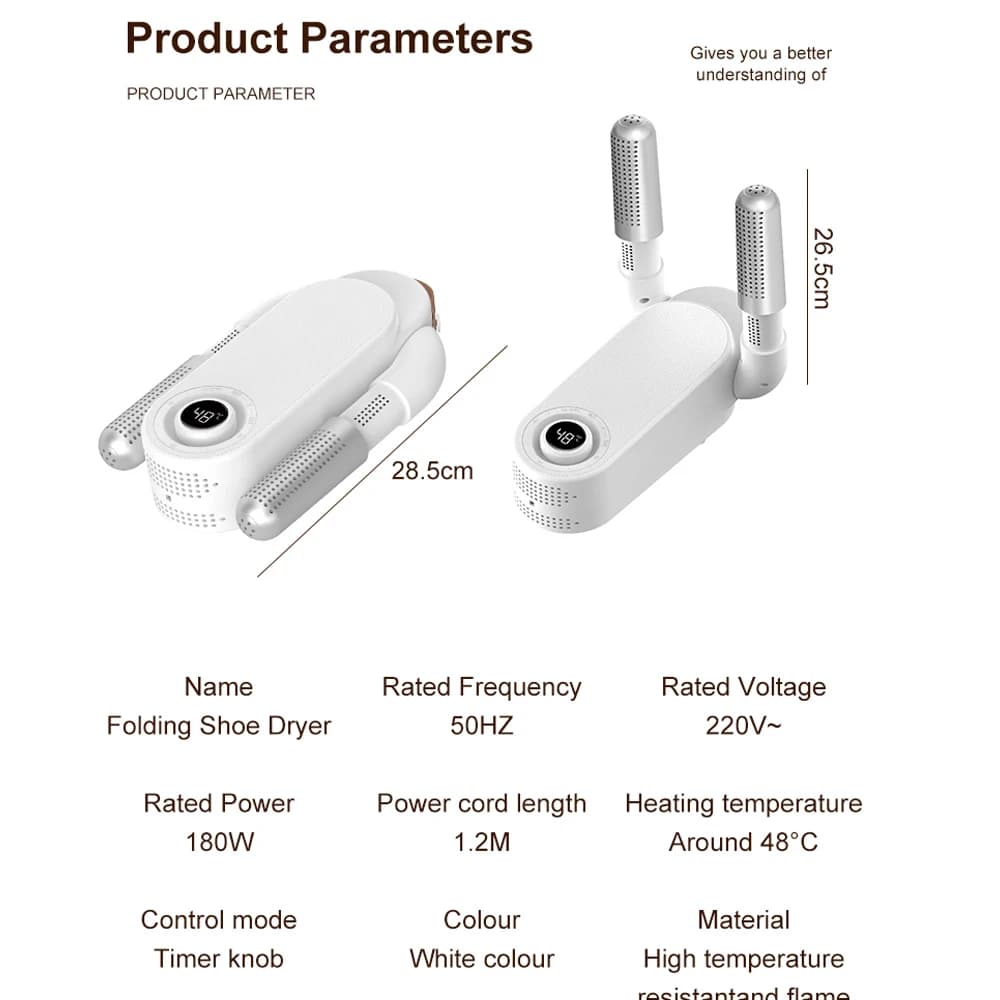 Przenośna suszarka butów sterylizacja i szybkie suszenie 👟