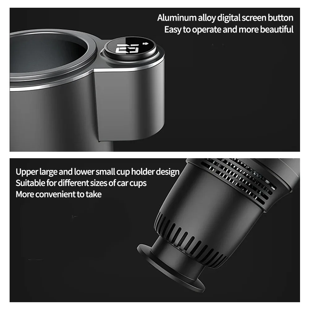 Dotykowy samochodowy uchwyt na kubek 12V grzanie/chłodzenie 🚗